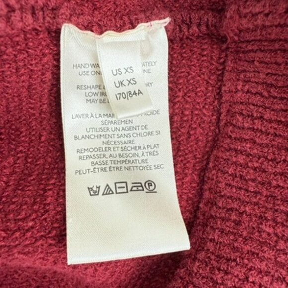 Free People Slouchy Ottoman Tunic Sweater Burgundy XS Cozy Fall - Picture 4 of 6